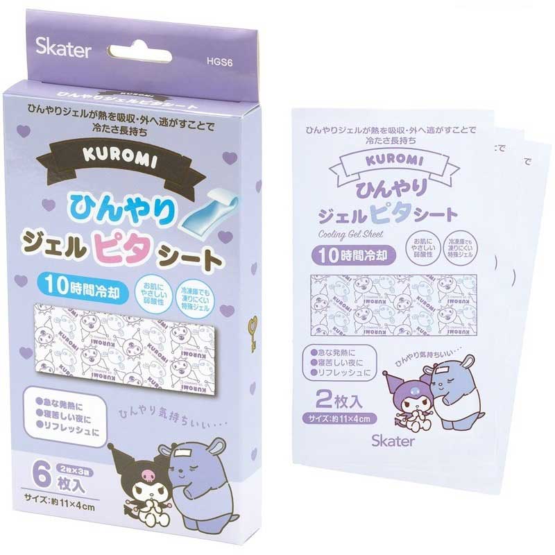 日本直送- Skater 卡通凝膠冷卻貼（6片）Sanrio / San-x