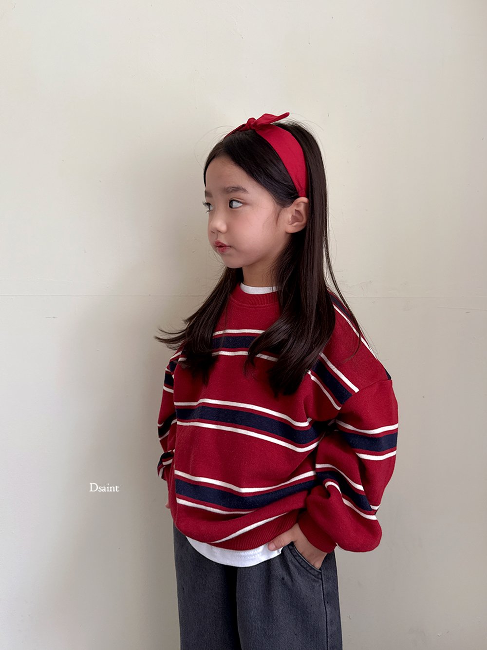 韓國直送- DS Striped MTM Sweatshirt