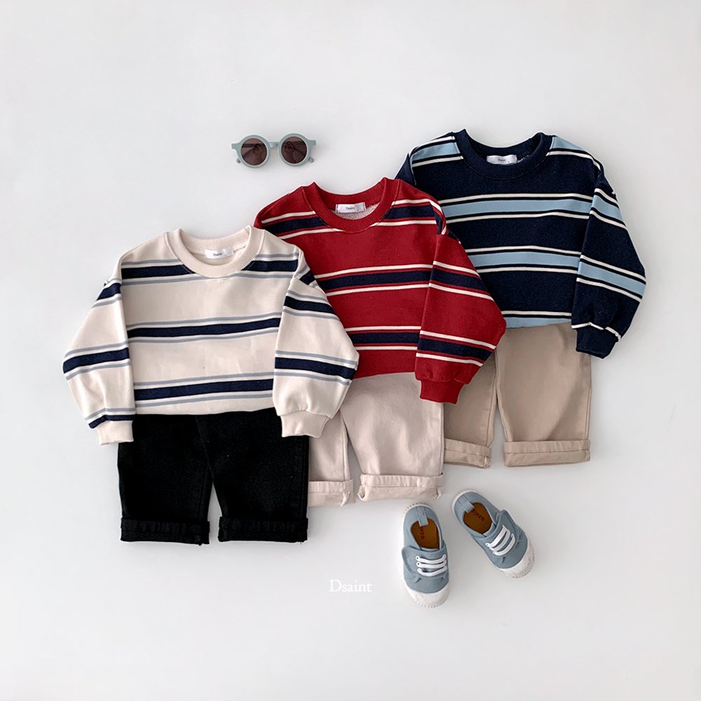 韓國直送- DS Striped MTM Sweatshirt