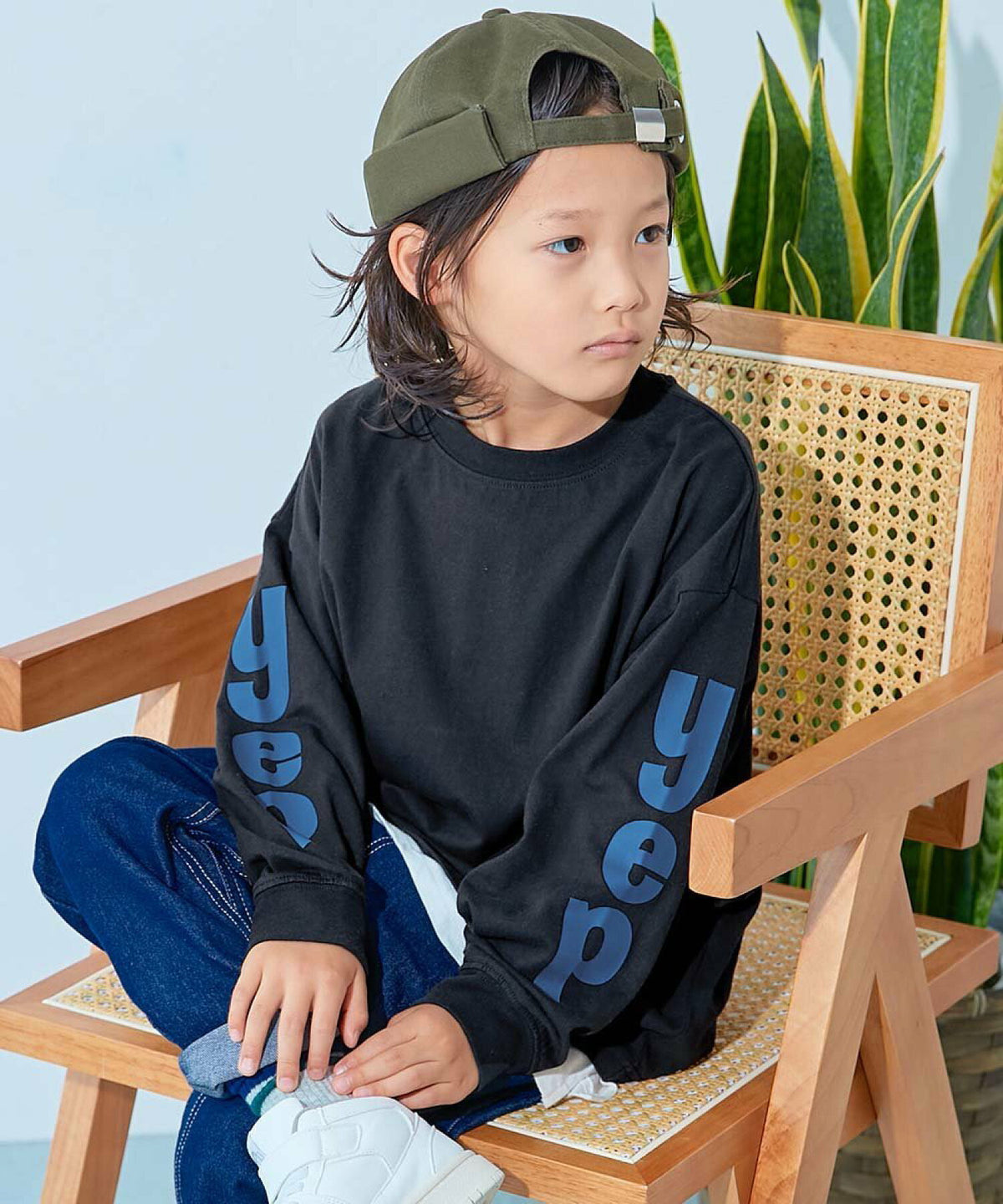 日本直送- DR Printed Sleeves Ribbed Long-Sleeved Tee 2