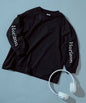 日本直送- DR Printed Sleeves Ribbed Long-Sleeved Tee