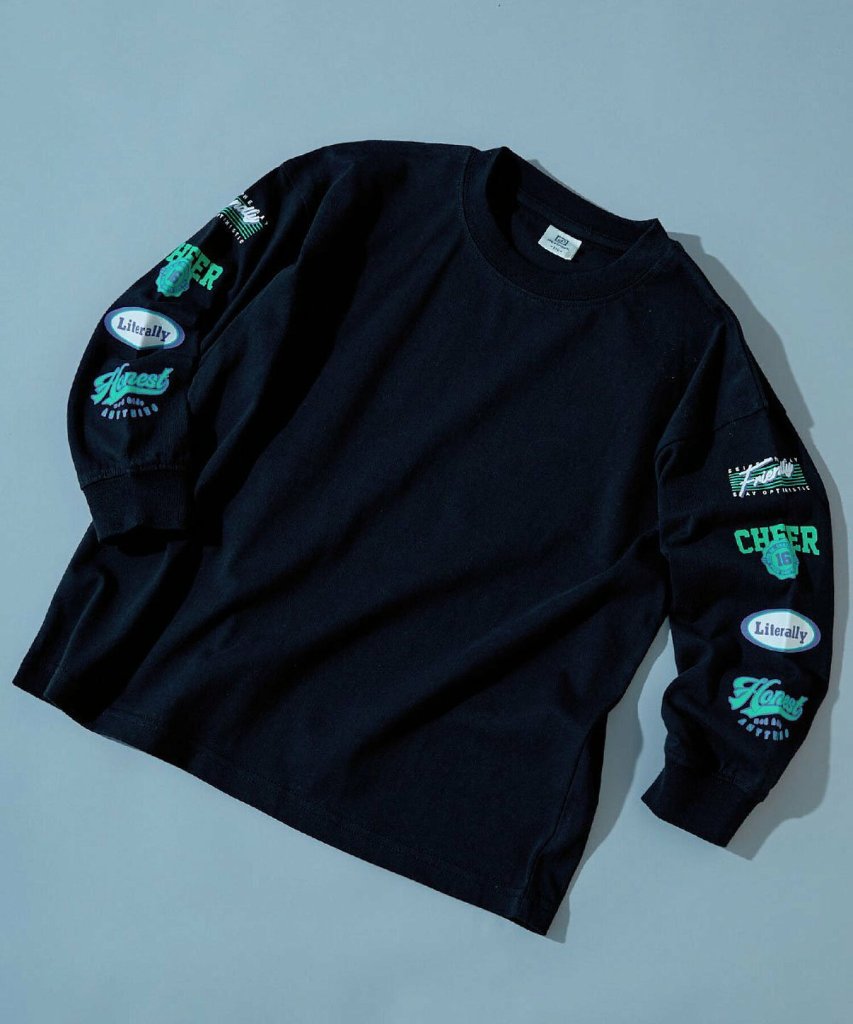 日本直送- DR Printed Sleeves Ribbed Long-Sleeved Tee 2