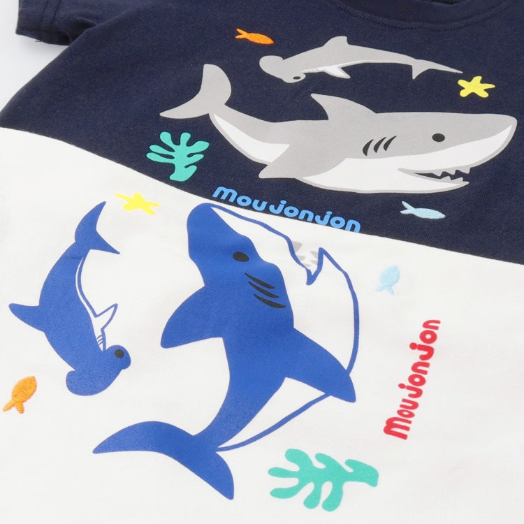 日本直送-MJJ 鯊魚/鯨魚印花全棉Tee