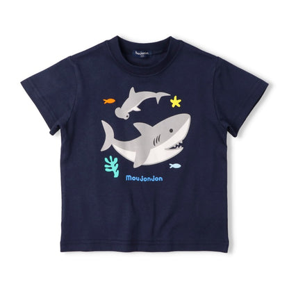 日本直送-MJJ 鯊魚/鯨魚印花全棉Tee