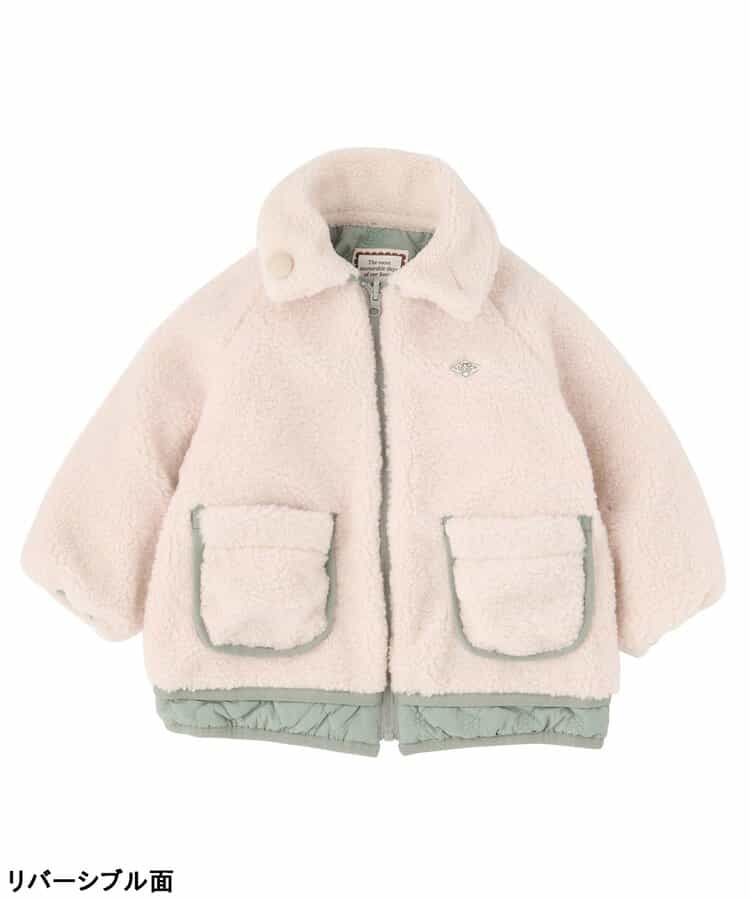 日本直送- SE Fluffy Floral Quilt Reversible Jacket