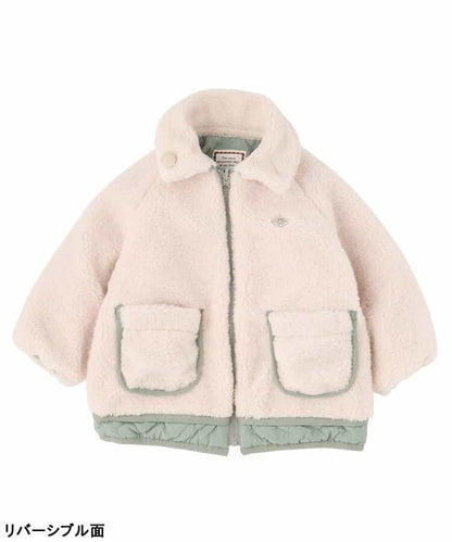 日本直送- SE Fluffy Floral Quilt Reversible Jacket