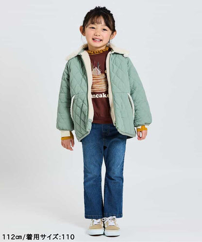 日本直送- SE Fluffy Floral Quilt Reversible Jacket