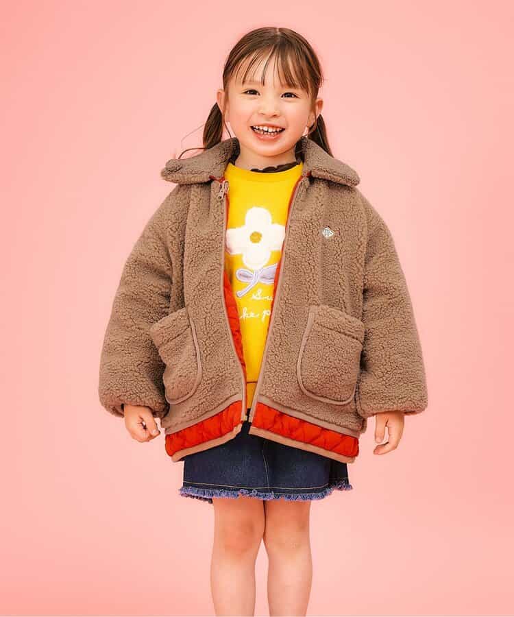 日本直送- SE Fluffy Floral Quilt Reversible Jacket