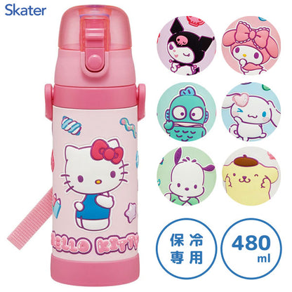 日本直送- Skater Sanrio 3D圖案 不鏽鋼保冷水樽