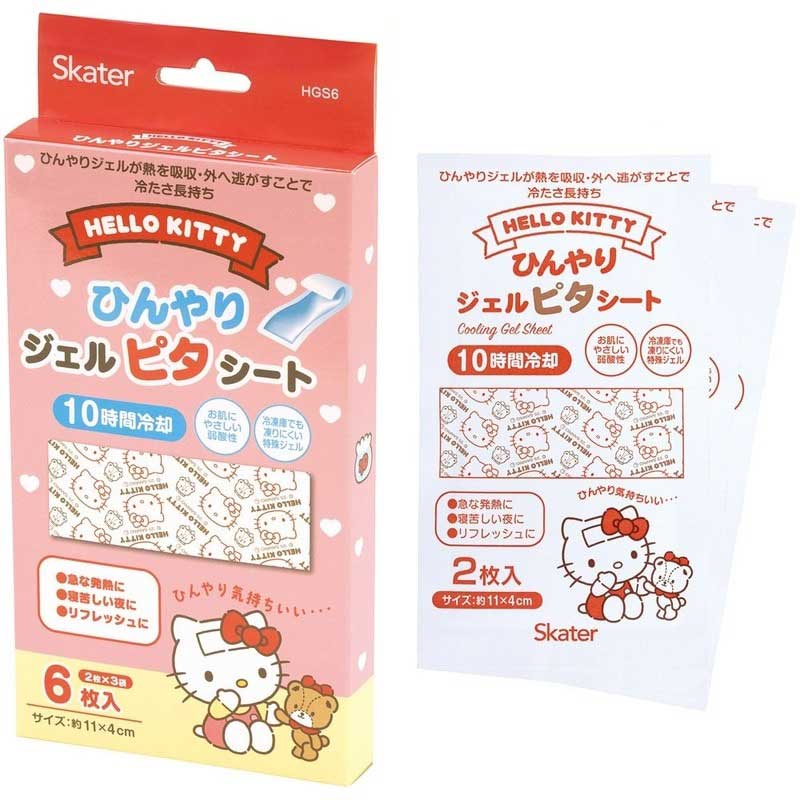 日本直送- Skater 卡通凝膠冷卻貼（6片）Sanrio / San-x